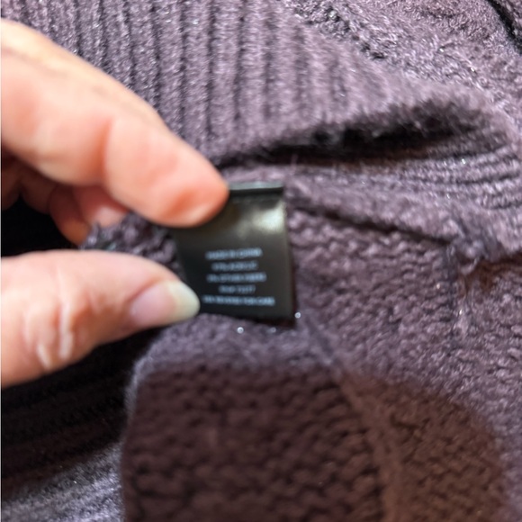 Simply Vera Vera Wang Deep Purple Sparkle Cowl Neck Sweater, Cozy, Warm, Sz Sm - Picture 4 of 8